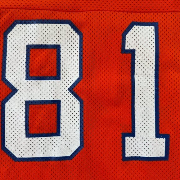 Denver Broncos Steve Watson #81 NFL FOOTBALL VINTAGE SAND KNIT Sz Medium Jersey! - Picture 2 of 9